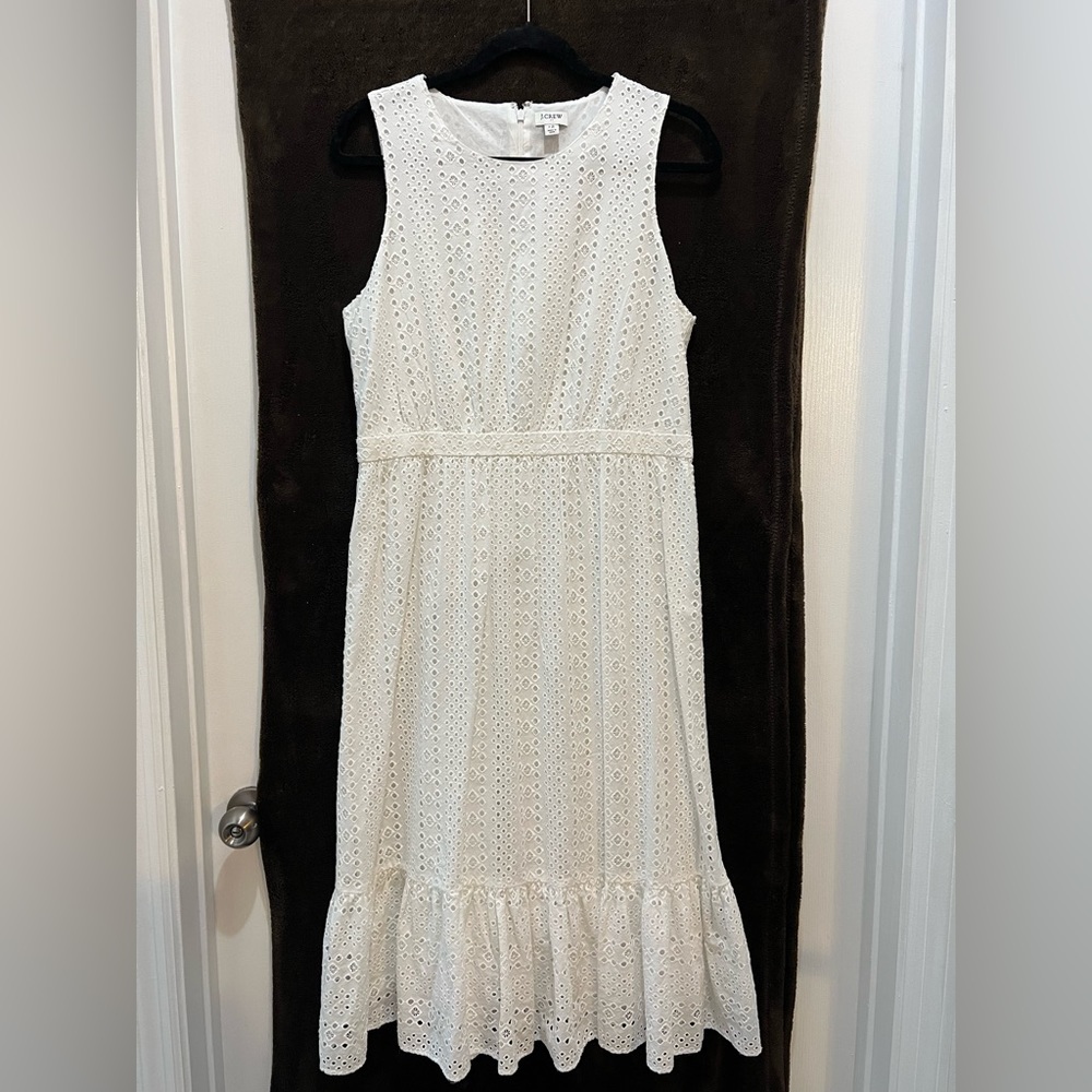 NWT jcrew size 12 white eyelet dress
